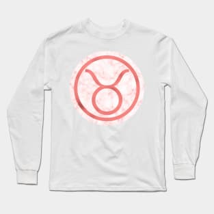 Living Coral Marble Zodiac - Taurus Long Sleeve T-Shirt